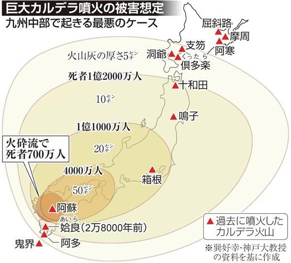 阿蘇山噴火と南海トラフ大地震、富士山噴火が連鎖する！カルデラ噴火とは？